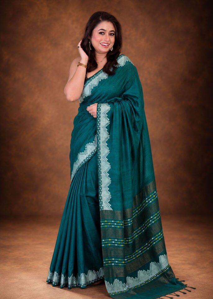 Green Pure Matka Silk Saree